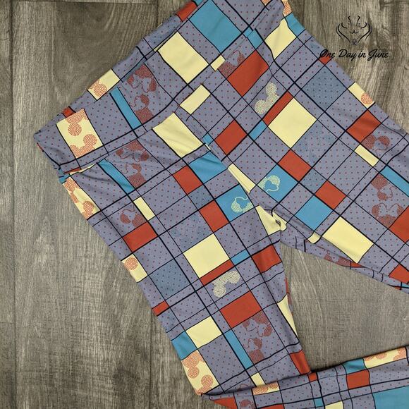 LuLaRoe Tall Curvey Leggings Purple Disney Print Size OS - Picture 1 of 4
